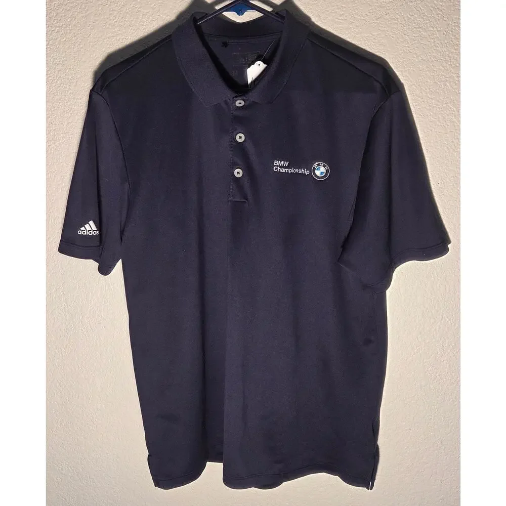 Adidas Men's Blue BMW Championship Polo Shirt, Size M